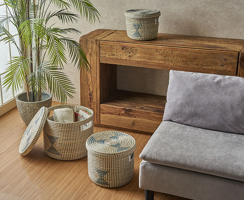 大きいサイズの収納バスケット