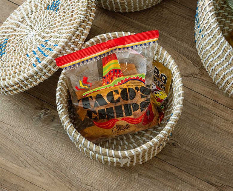 収納力抜群のバスケット