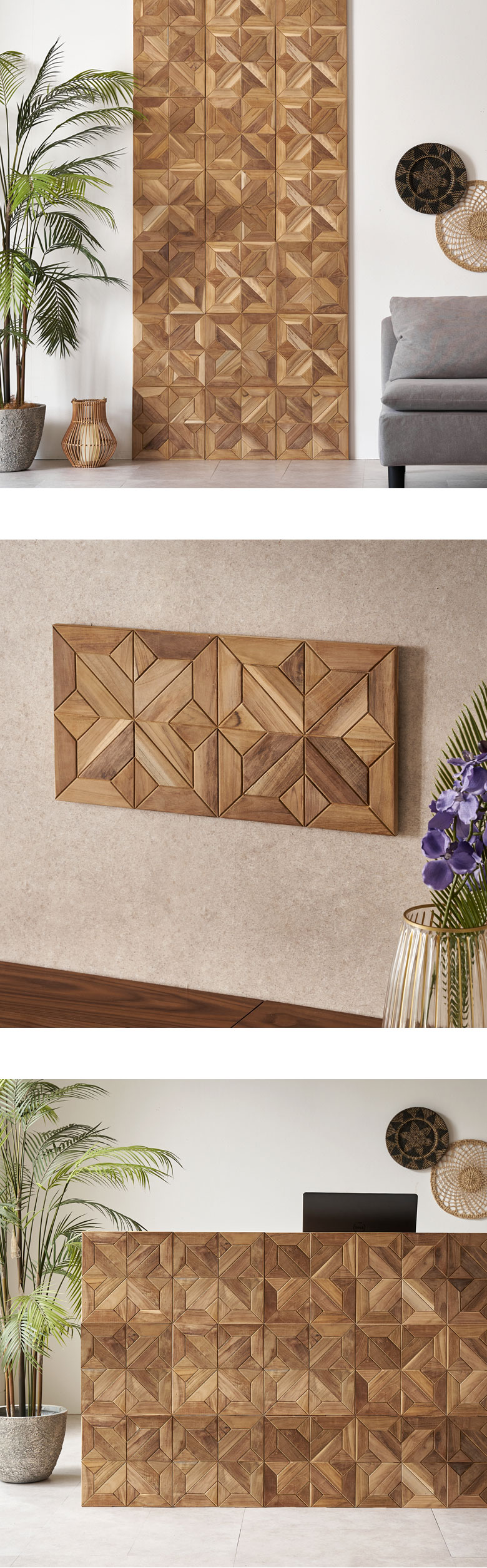 天然木の壁パネル。リビング、キッチン、ダイニング、ベッドルーム、店舗用などあらゆるシーンをおしゃれに変えるウォールパネル