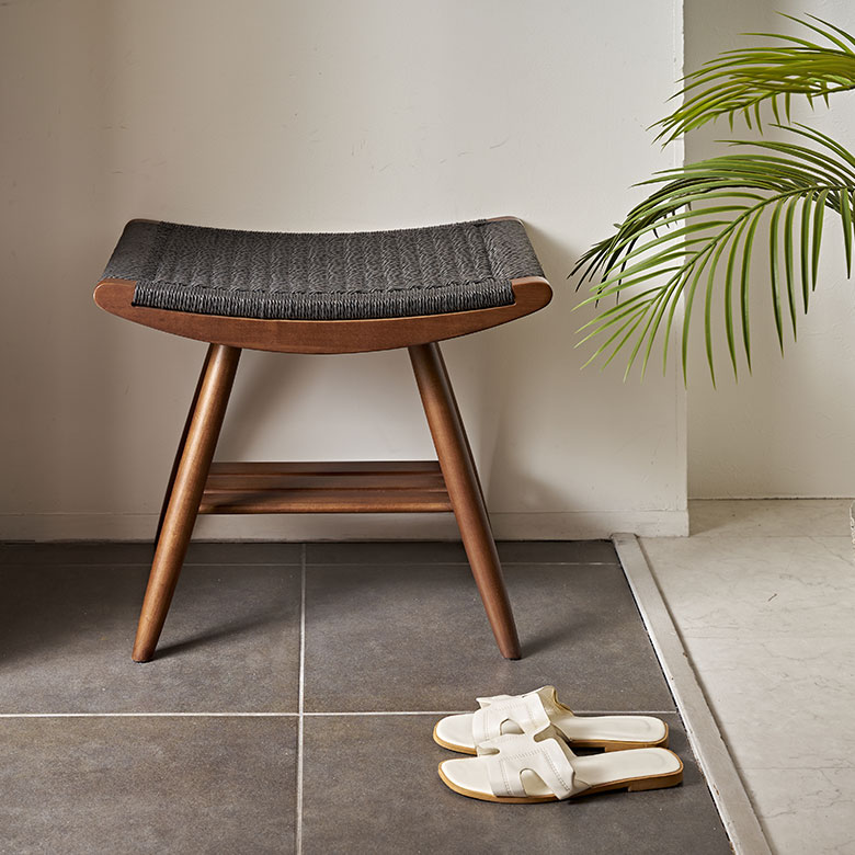 北欧風ペーパーコードのスツール