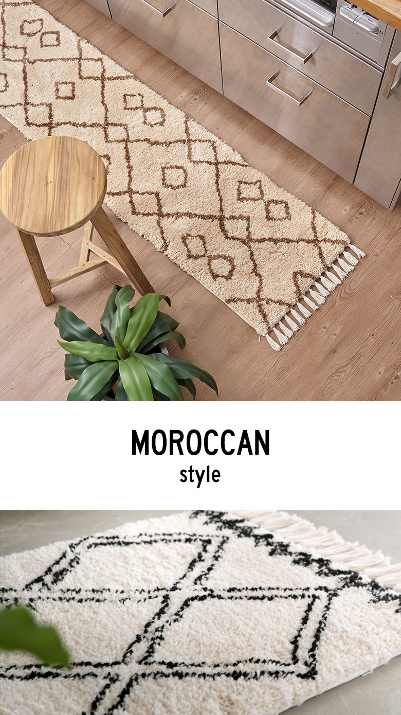 ベニワレン柄 モロッカンラグ