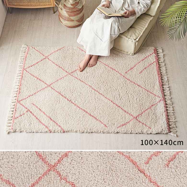 ライトグレージュ×ピンク