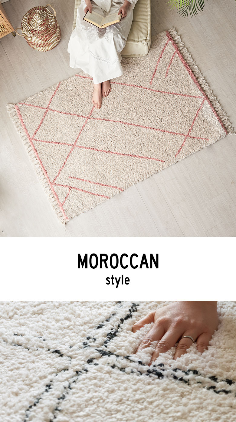ベニワレン柄 モロッカンラグ
