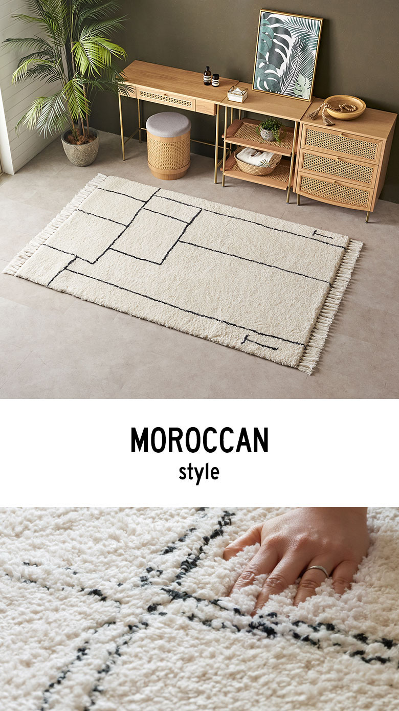 ベニワレン柄 モロッカンラグ