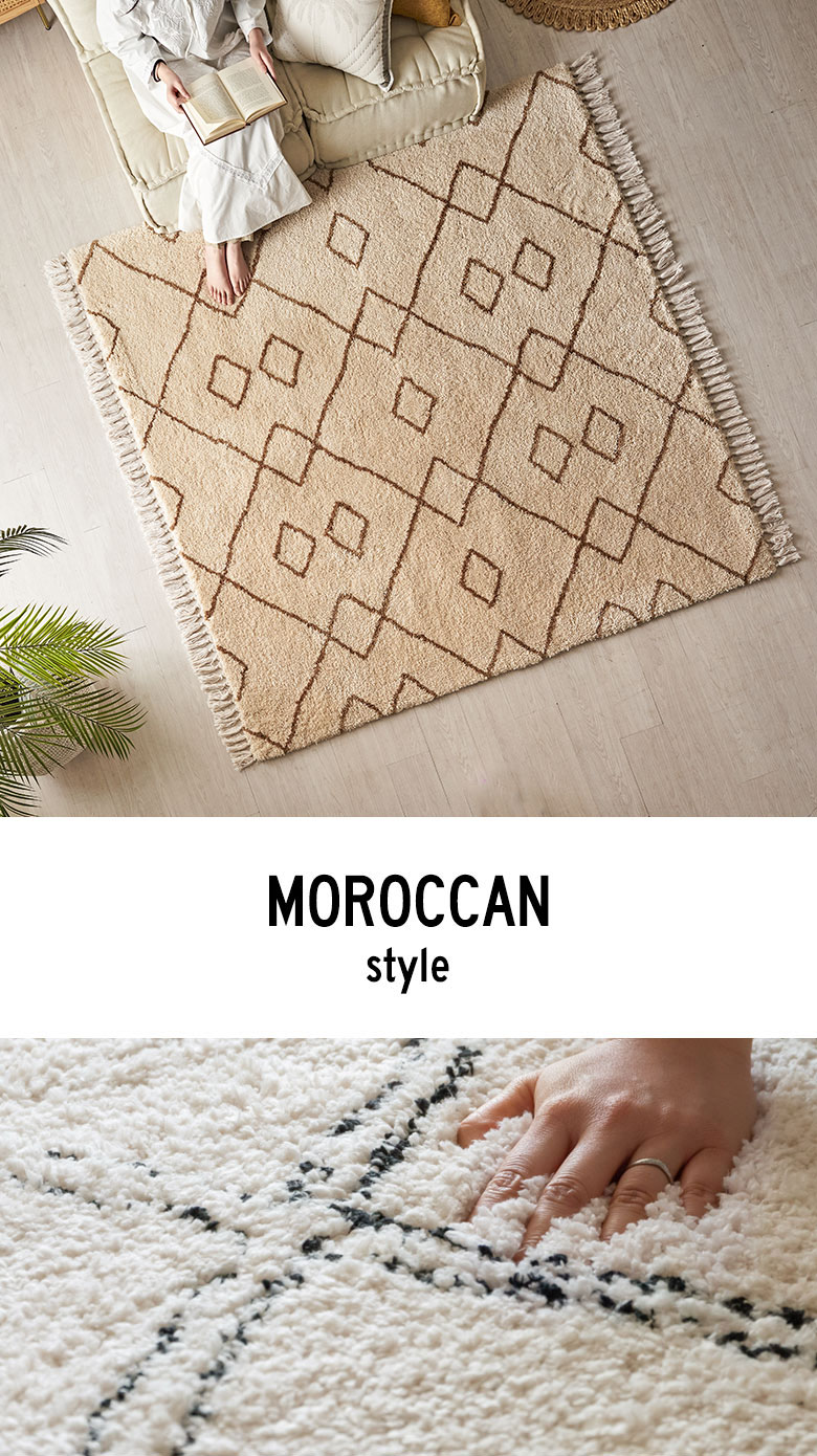 ベニワレン柄 モロッカンラグ