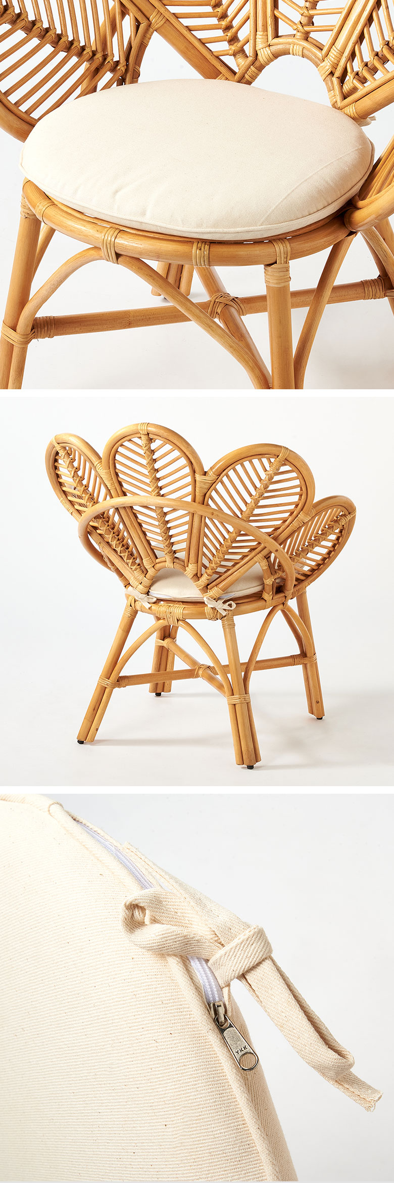 取外簡単クッション付きのイス