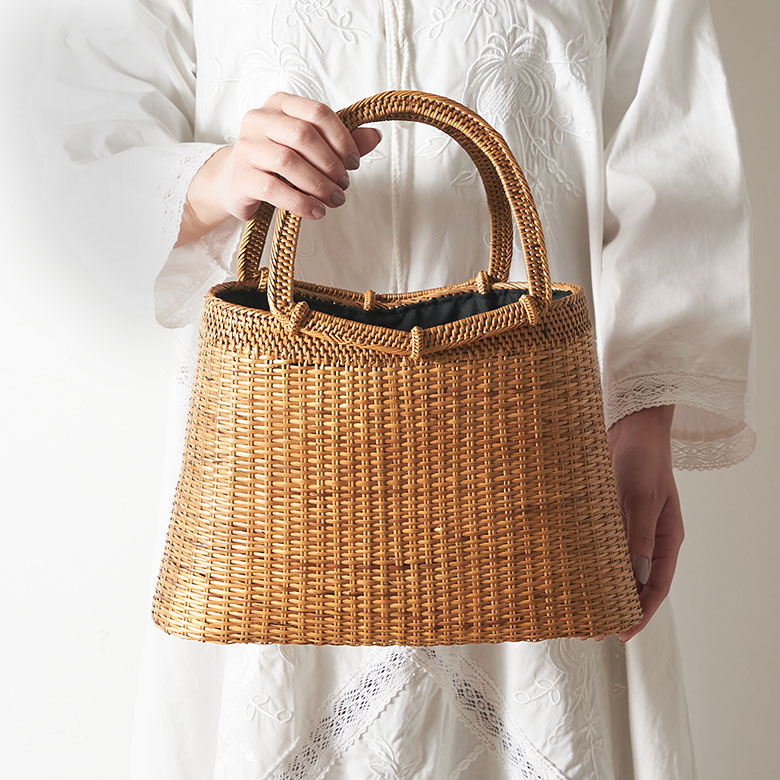 アジアンかごバッグのサイズ感