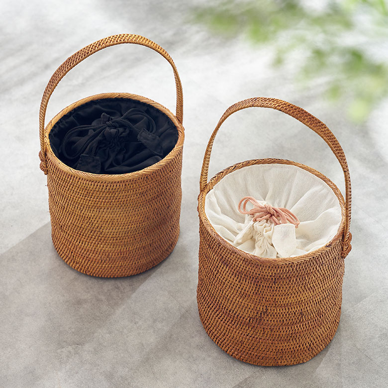 天然素材アタのアジアンカゴバッグ