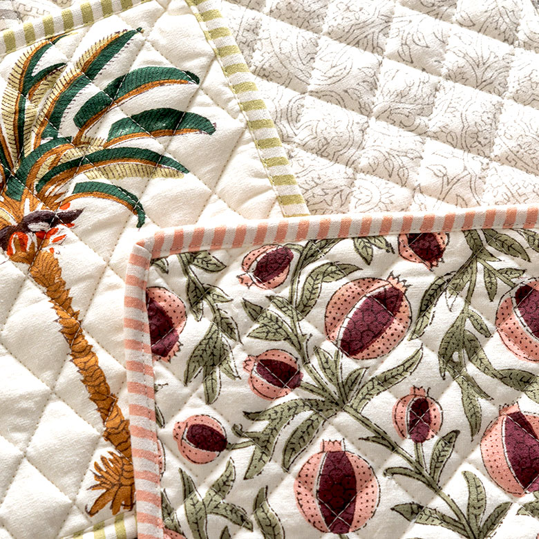 ブロックプリントの耐熱グローブ