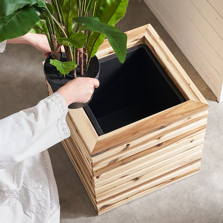 鉢ごと入れるだけ