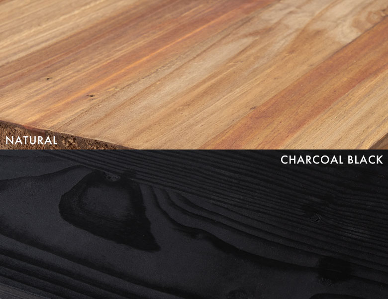 味わいのあるディスプレイスタンド。リサイクル。アップサイクル。天板は、選べる2色展開 ナチュラル チャコールブラック