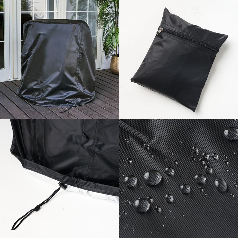 ベランダを素敵なカフェに驚くほどコンパクトに収納できるシンセティックラタンのガーデンファニチャー　撥水加工を施した別売りの専用カバー