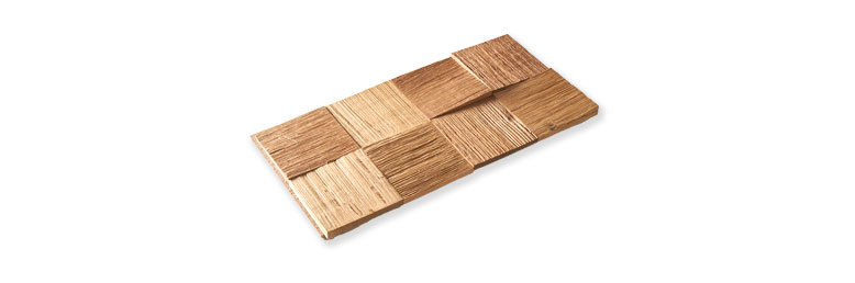 天然木3Dウッドのウォールパネル。手軽な本格DIYアイテム。チェッカードウォールパネル