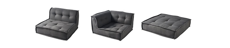 組み合わせ自由自在なフロアソファ