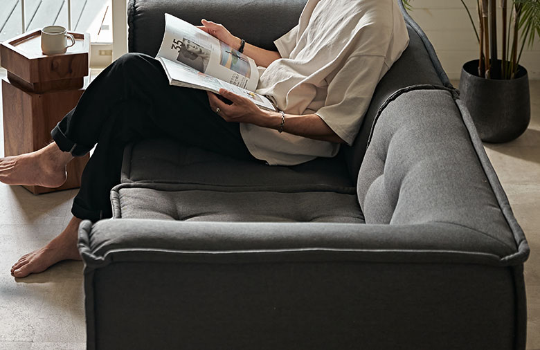 座面背もたれ一体型構造