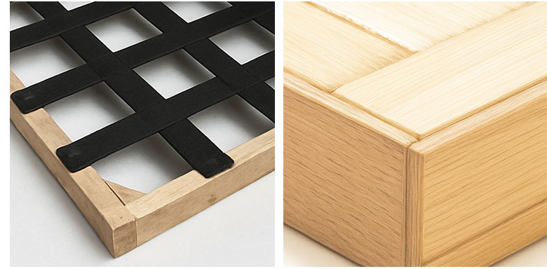 耐久性の高いフレーム構造、滑り止め付き