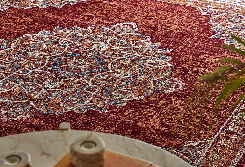 ペルシャ絨毯風ラグ Layla レッド