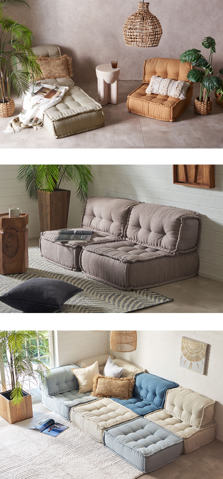 一人暮らしのワンルームからファミリーのリビングまで活躍する万能ローソファ