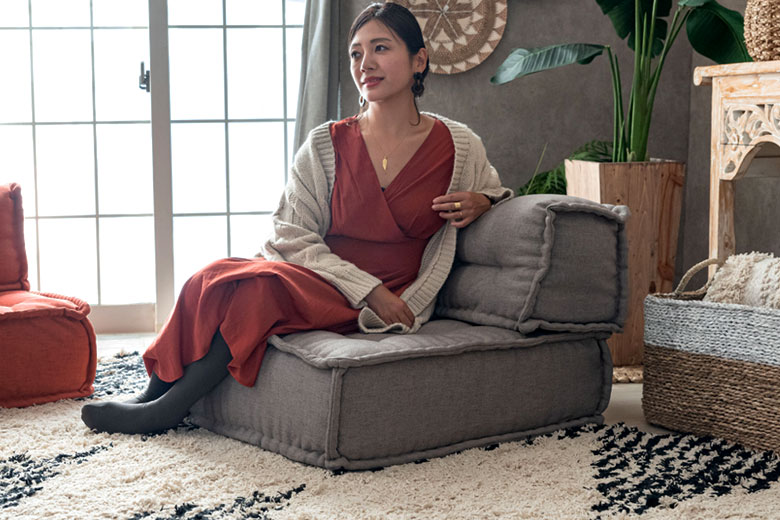 安定感を強化し、背もたれも安心