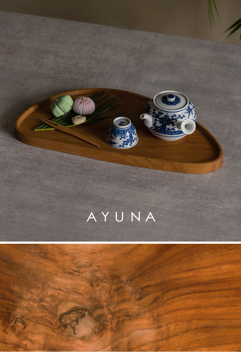 豆型木製トレイ