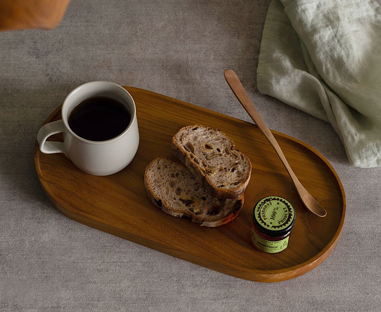 食品対応オイル仕上げの自然な手触り