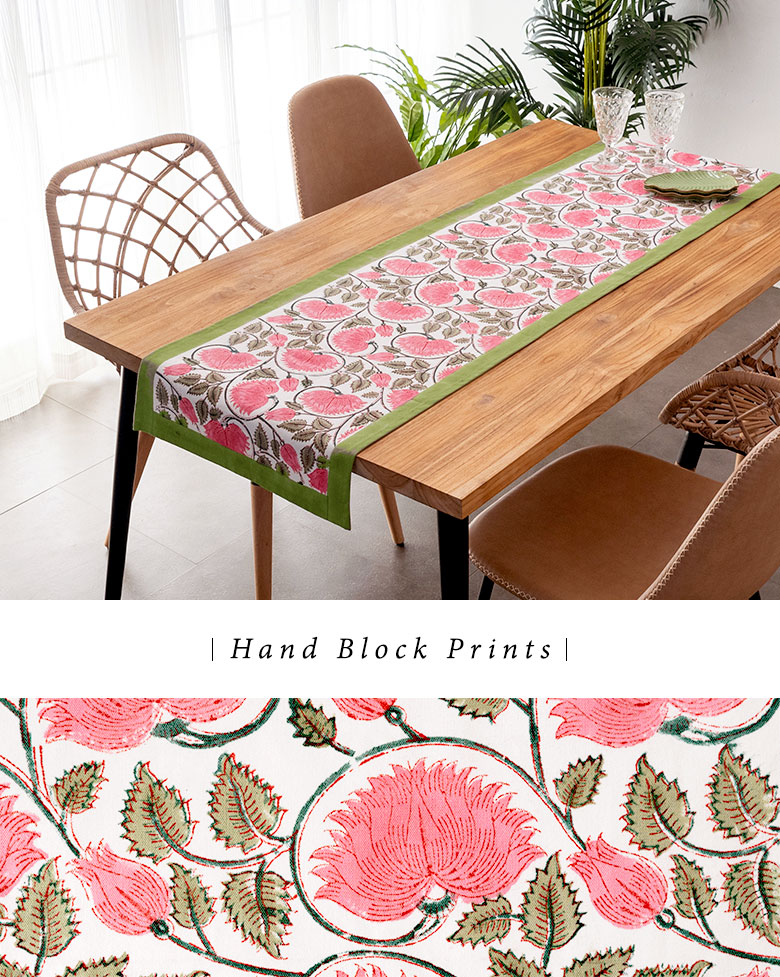 綿。インド製。テーブルランナー。