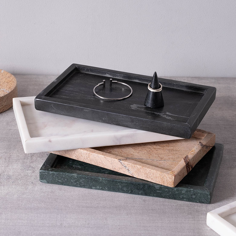 天然大理石シリーズMARVERA（マーヴェラ）の小物入れトレイMサイズ