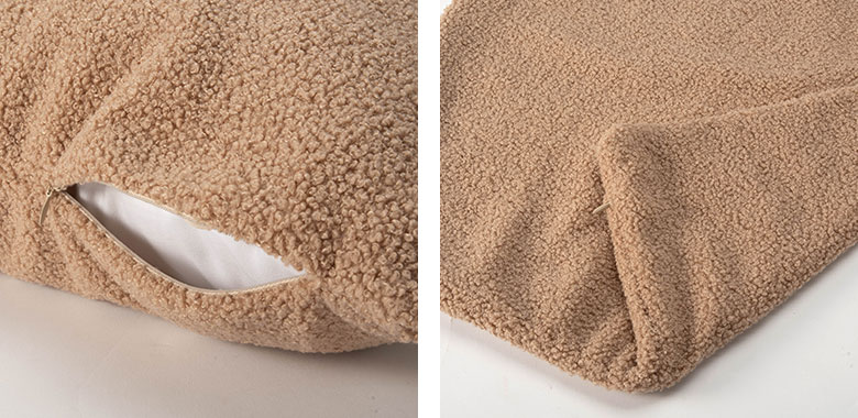 もこもこのブークレ素材の生地アップ