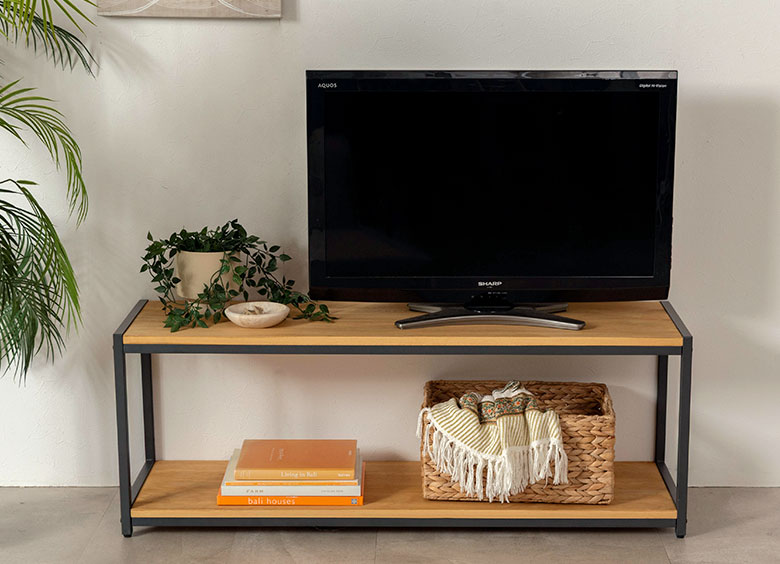 テレビボードにちょうどよい、横幅120cm
