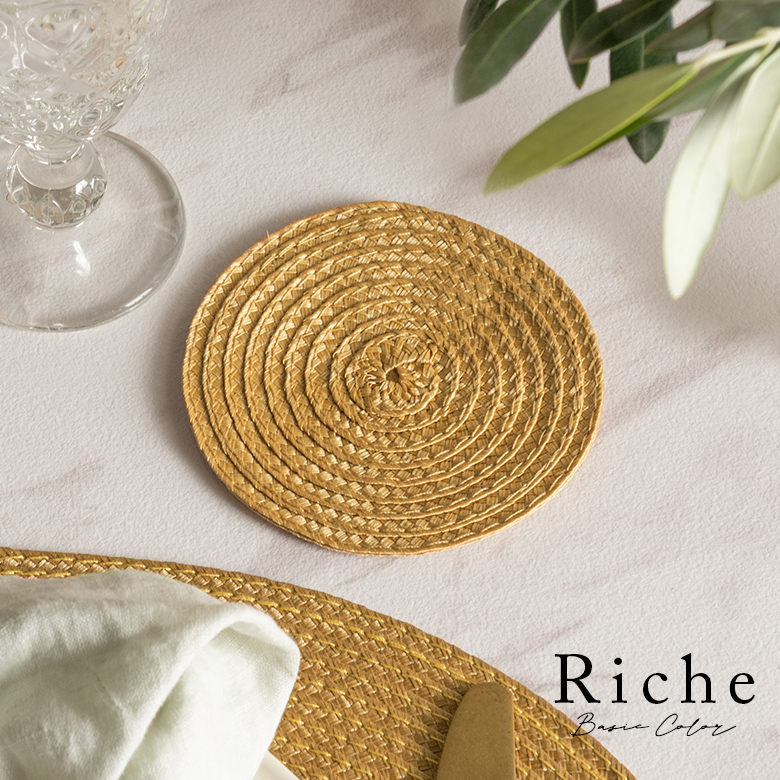 グレイッシュカラー。ラウンド。コースター