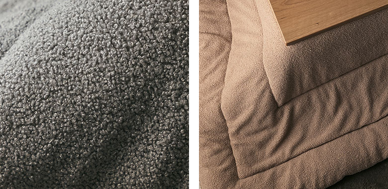 綿の偏りを防ぐキルティング加工の写真