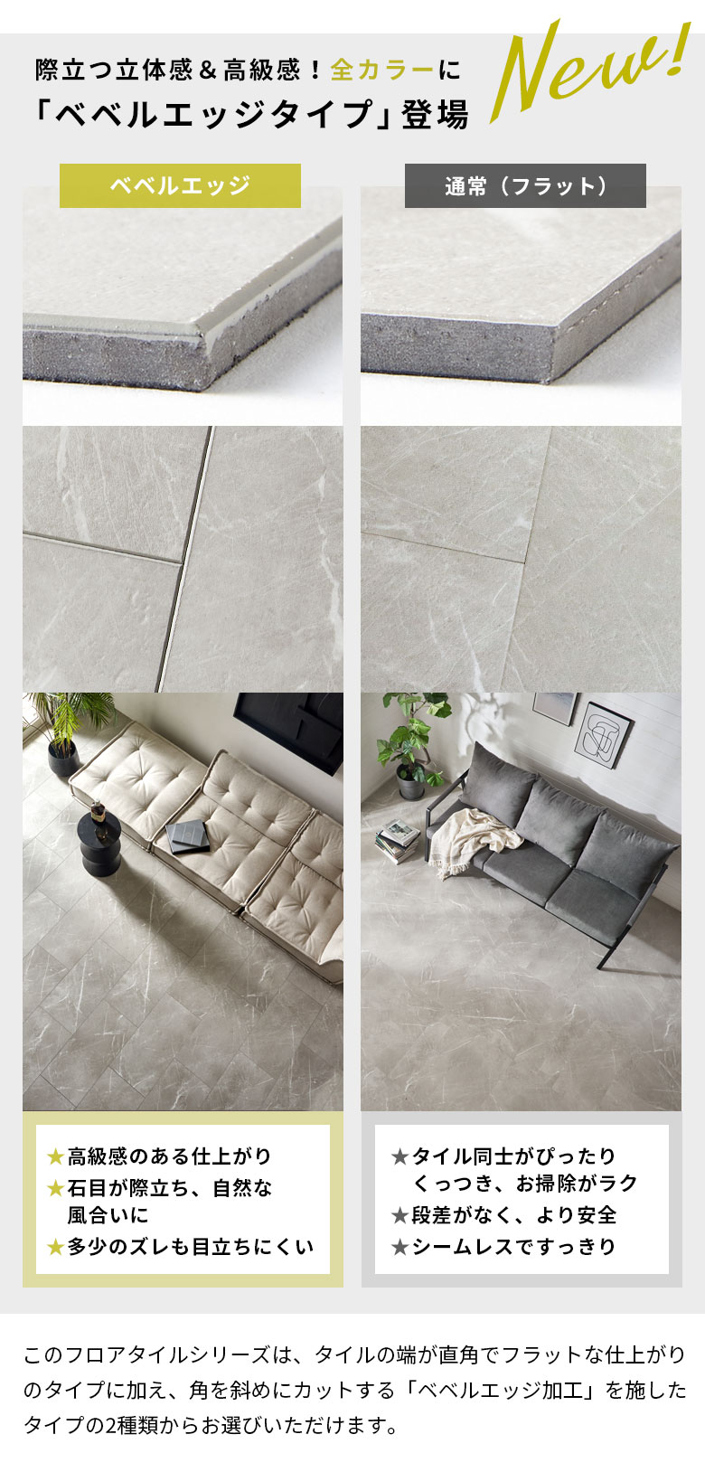 ベベルエッジタイプ新登場