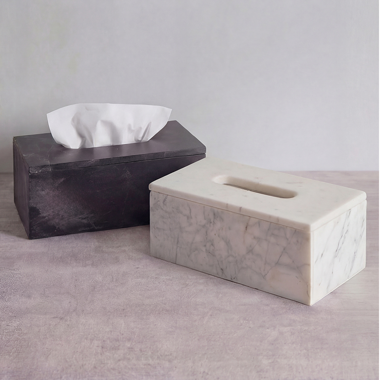 天然大理石シリーズMARVERA（マーヴェラ）のティッシュ＆トイレットペーパーケース