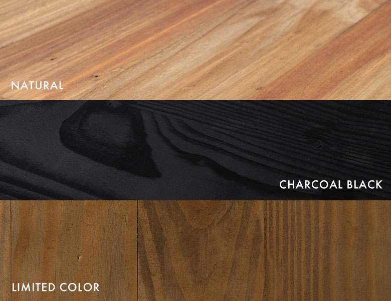 味わいのあるディスプレイスタンド。リサイクル。アップサイクル。天板は、選べる2色展開 ナチュラル チャコールブラック