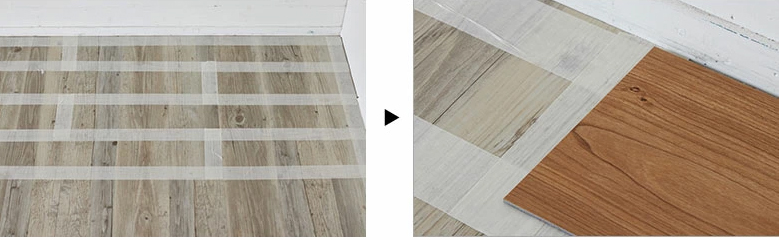 ボンド施工式フロアタイル両面テープでの施工方法