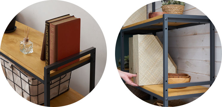 上段を下げて最上部をブックエンドに