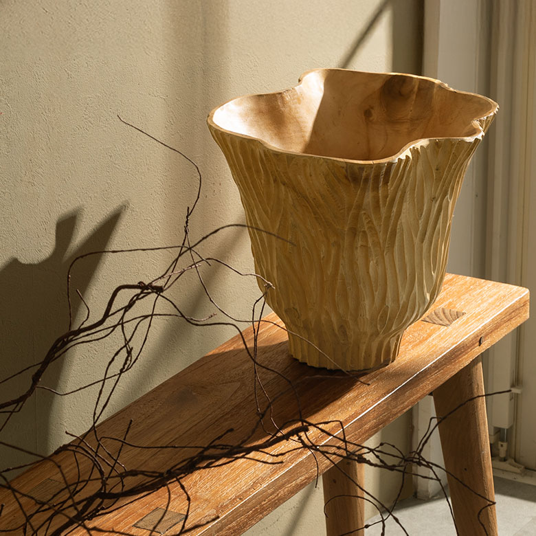 オブジェのようなウッドボウル