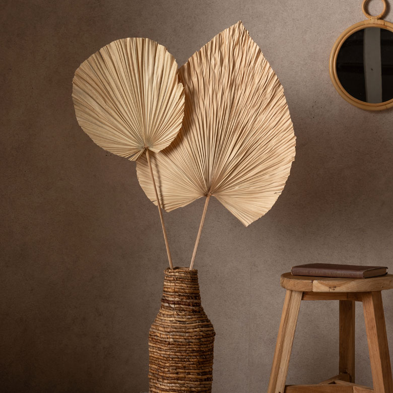 別売のウチワヤシのドライフラワーオブジェ