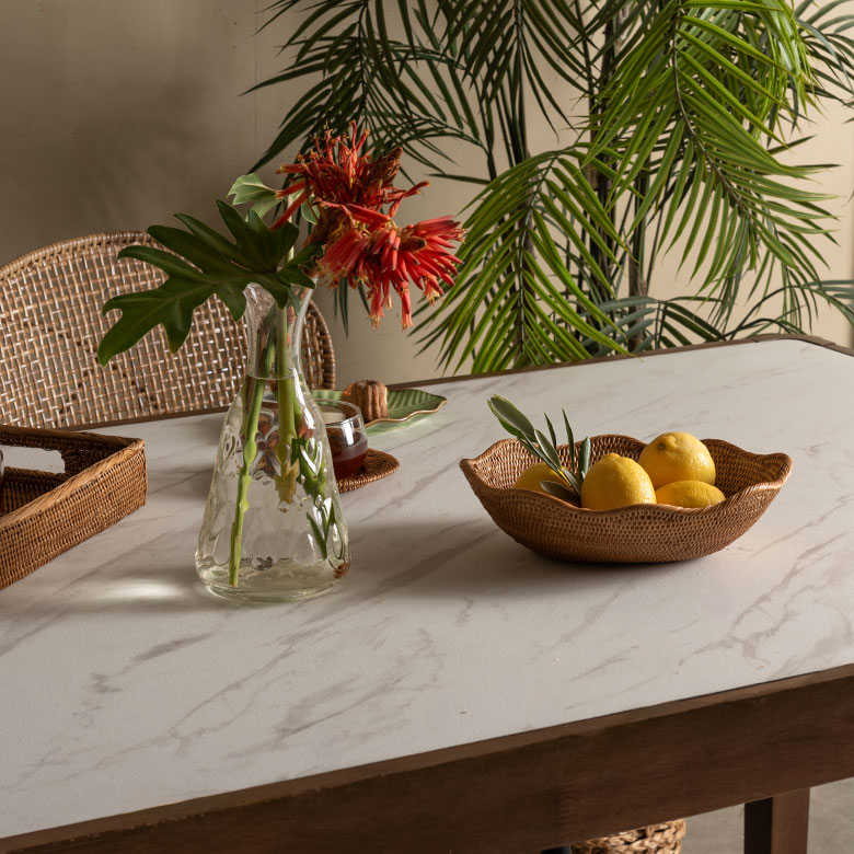 アタ製の楕円フルーツかご