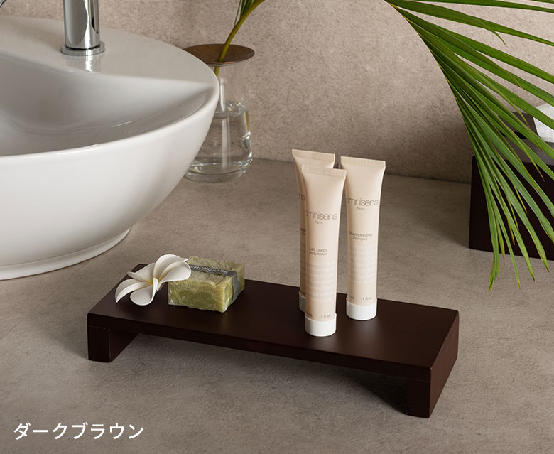 化粧品のボトルやコスメグッズを載せるトレイに