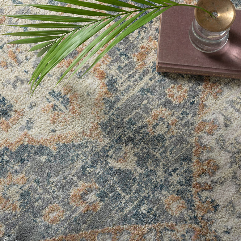 ヴィンテージ風デザインラグ