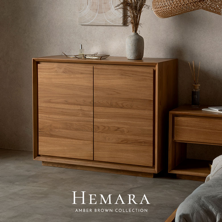 チーク無垢材のHemara（ヘマラ）サイドボード