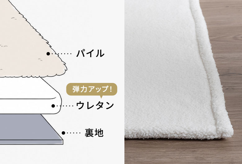 ウレタン入りで、快適な踏み心地