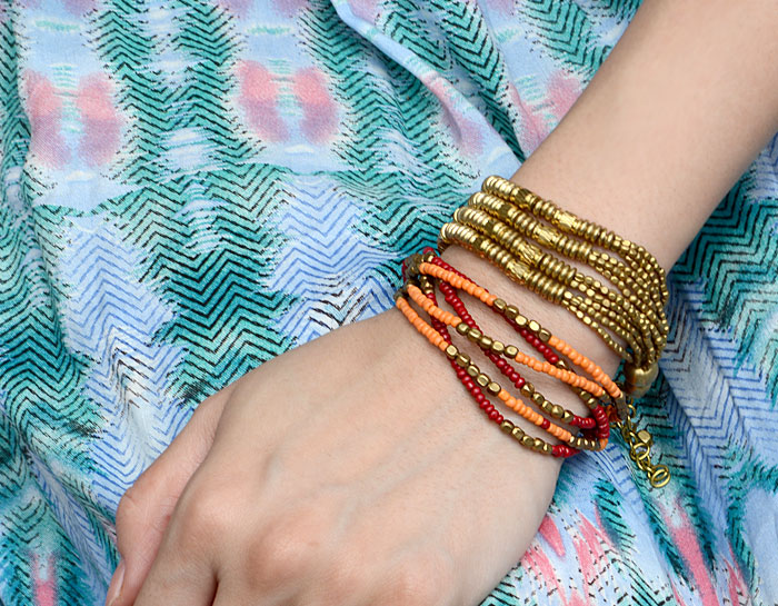 ビーズバングル ブレスレット