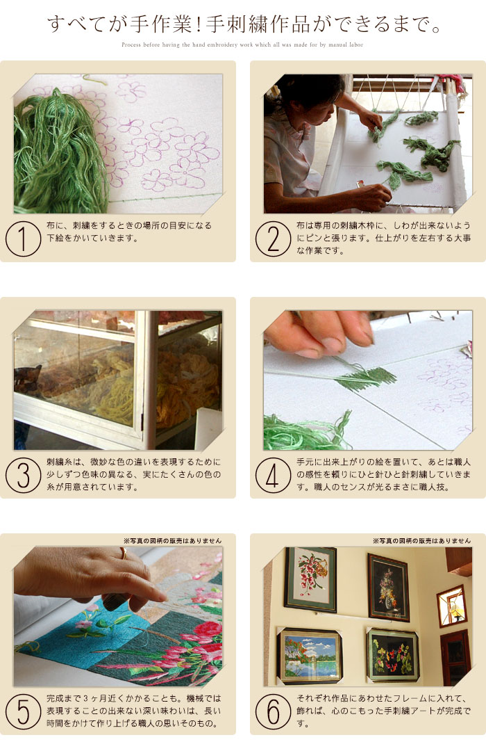 すべてが手作業。手刺繍作品ができるまで