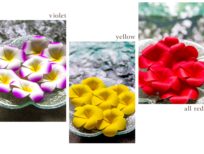 水に浮かべて本物そっくりプルメリア造花