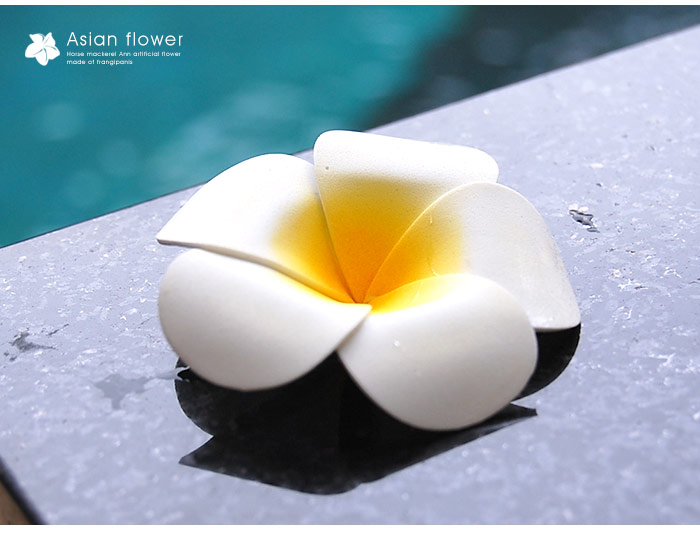 水に浮かべて本物そっくりプルメリア造花