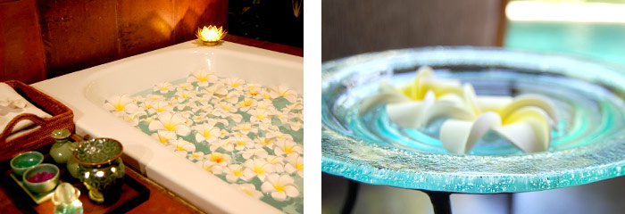 水に浮かべて本物そっくりプルメリア造花