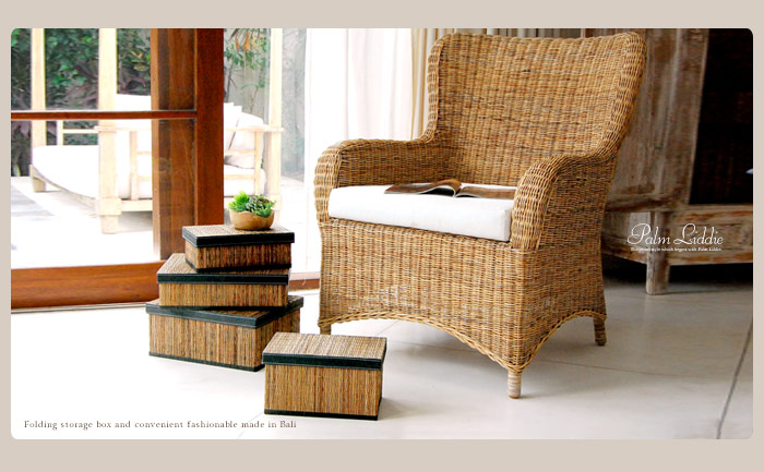 パームリディと合皮の折畳み収納ボックス