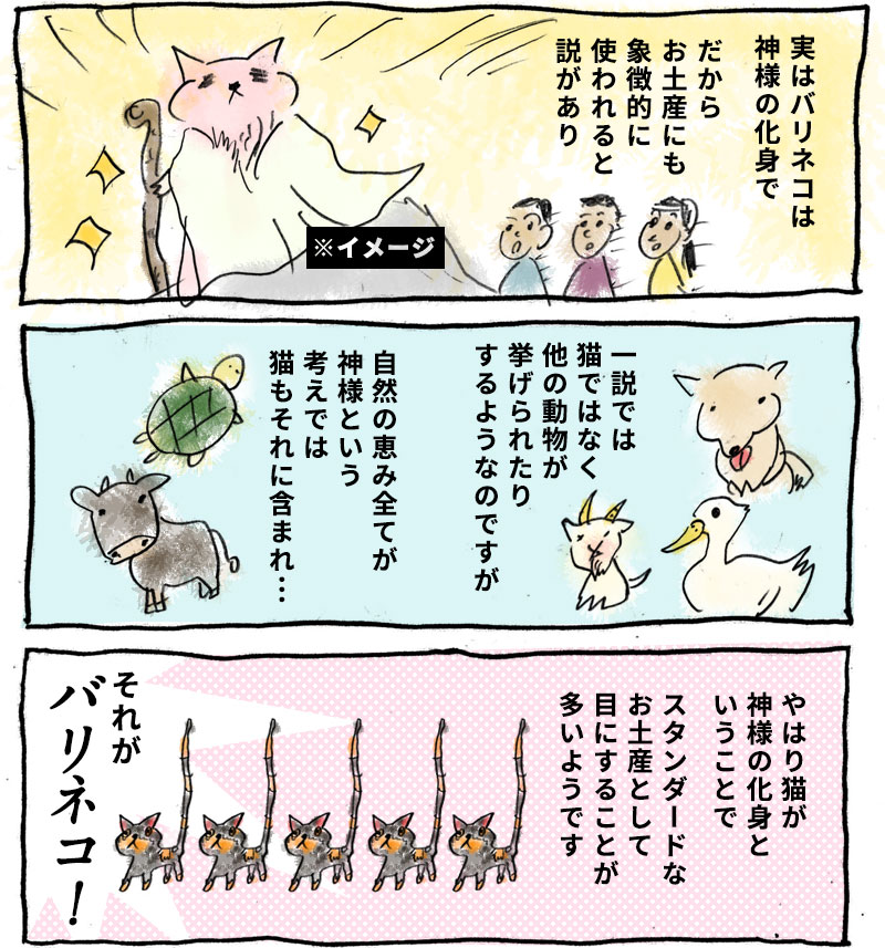 バリ島のおみやげで有名なネコの置物